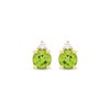 Thumbnail Image 2 of Peridot & Diamond Accent Stud Earrings 10K Yellow Gold