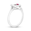 Thumbnail Image 2 of Lab-Created Ruby Double Heart Ring Sterling Silver