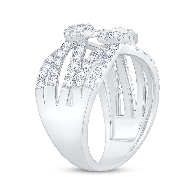 Main Image 2 of Diamond Multi-Row Fashion Ring 1-1/2 ct tw 14K White Gold