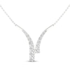 Thumbnail Image 1 of KAY Lab-Grown Diamonds Bypass Necklace 1 ct tw 14K White Gold
