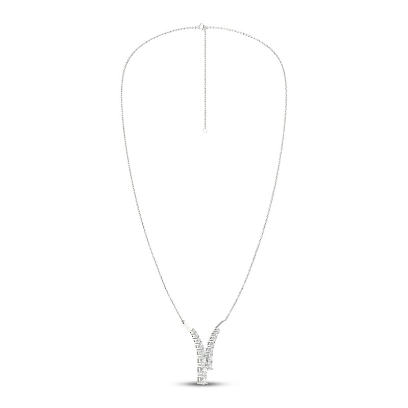 Main Image 2 of KAY Lab-Grown Diamonds Bypass Necklace 1 ct tw 14K White Gold