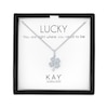Thumbnail Image 1 of Diamond Accent Clover Necklace Sterling Silver 18"