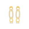 Thumbnail Image 2 of Diamond Chain Link Hoop Earrings 1/4 ct tw 10K Yellow Gold