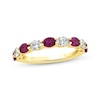 Thumbnail Image 1 of KAY Lab-Grown Diamonds Oval-Cut Lab-Created Ruby Ring 5/8 ct tw 14K Yellow Gold