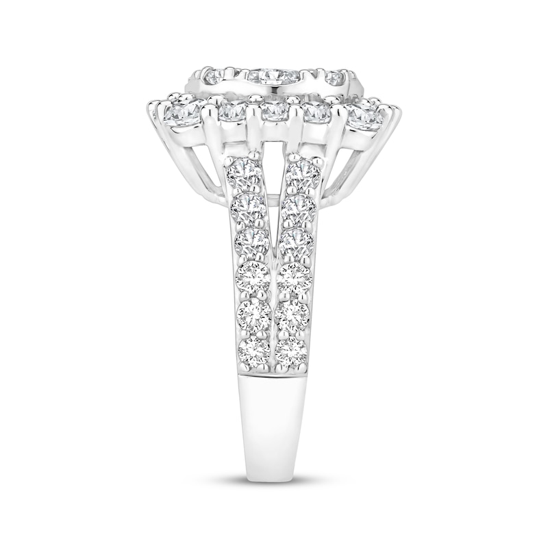Main Image 2 of Adore Multi-Diamond Halo Engagement Ring 4 ct tw 10K White Gold