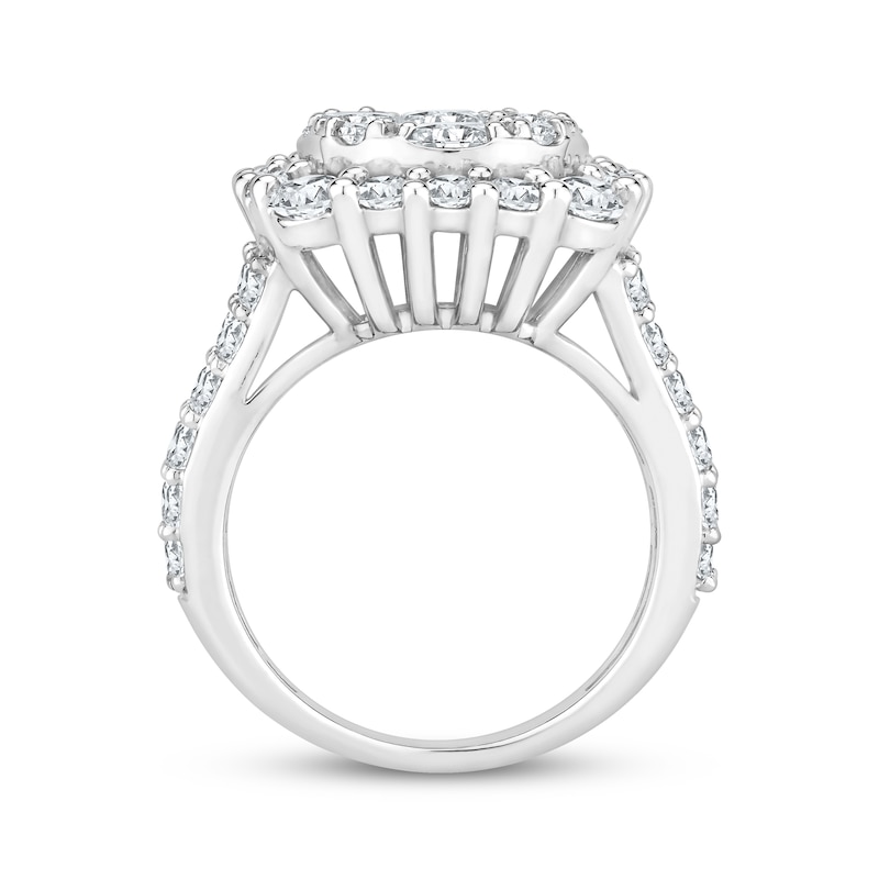Main Image 3 of Adore Multi-Diamond Halo Engagement Ring 4 ct tw 10K White Gold