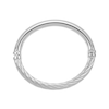 Thumbnail Image 3 of Polished Half-and-Half Bangle Bracelet Sterling Silver