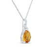 Thumbnail Image 2 of Citrine & White Lab-Created Sapphire Necklace Sterling Silver 18"