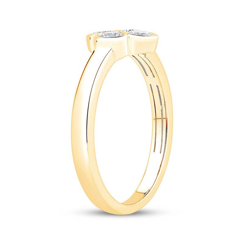 Main Image 2 of Diamond Clover Fashion Ring 1/2 ct tw 18K Yellow Gold