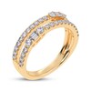 Thumbnail Image 2 of Baguette & Round-Cut Diamond Faux-Stack Ring 1/2 ct tw 14K Yellow Gold