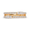 Thumbnail Image 3 of Baguette & Round-Cut Diamond Faux-Stack Ring 1/2 ct tw 14K Yellow Gold