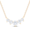 Thumbnail Image 1 of Certified Diamond Graduated Five-Stone Necklace 1-1/2 ct tw 18K Yellow Gold 18"