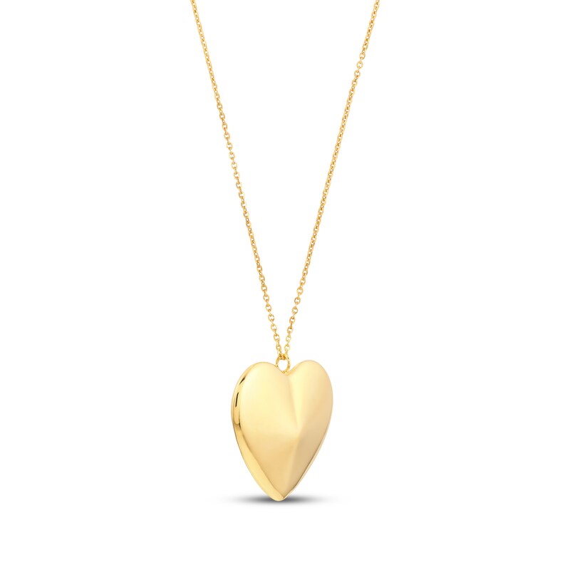 Main Image 2 of Heart Necklace 14K Yellow Gold 18"