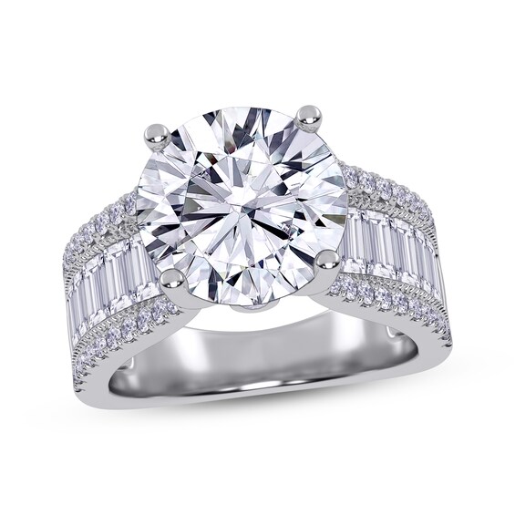Adore Round-Cut Lab-Grown Diamond Engagement Ring 5-3/4 ct tw 14K White Gold