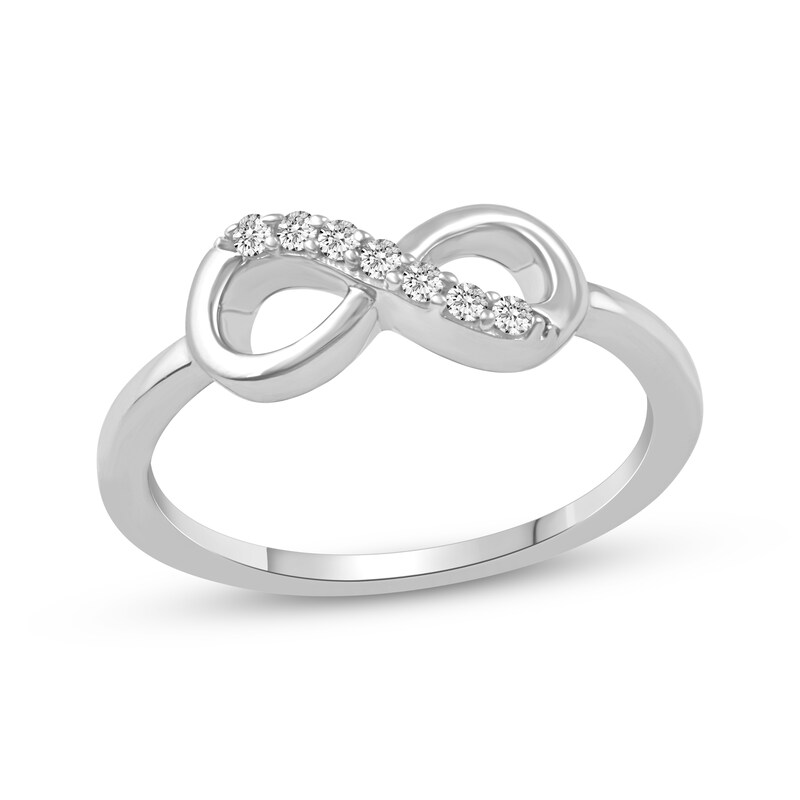 Main Image 1 of Diamond Infinity Symbol Ring 1/5 ct tw Sterling Silver