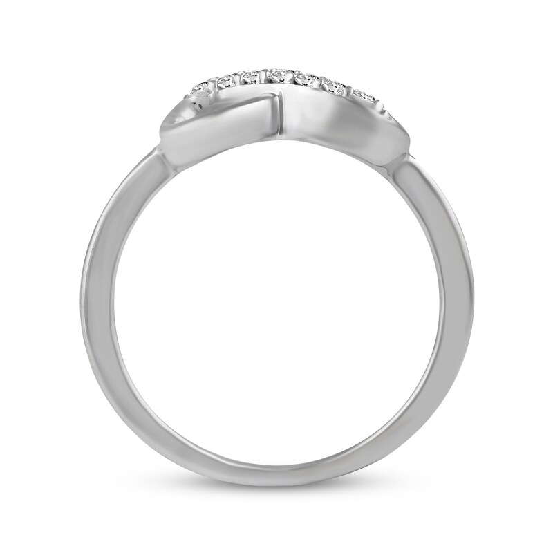 Main Image 3 of Diamond Infinity Symbol Ring 1/5 ct tw Sterling Silver