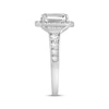 Thumbnail Image 2 of Adore Emerald-Cut Lab-Grown Diamond Halo Engagement Ring 2-3/4 ct tw 14K White Gold