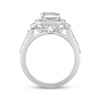 Thumbnail Image 3 of Adore Emerald-Cut Lab-Grown Diamond Halo Engagement Ring 2-3/4 ct tw 14K White Gold