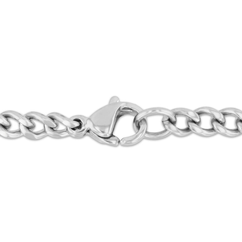 Main Image 3 of Men's Diamond Cross Necklace 1/10 ct tw Stainless Steel 24"