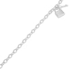 Thumbnail Image 3 of White Lab-Created Sapphire Lock & Key Bracelet Sterling Silver 7.25"