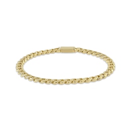 4.5mm Cuban Curb Chain Bracelet Semi-Solid 10K Yellow Gold 8.5"