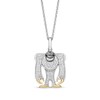 Thumbnail Image 1 of Disney Treasures Monsters, Inc. "Yeti the Abominable Snowman" Diamond Necklace 1/6 ct tw Sterling Silver & 10K Yellow Gold 19"