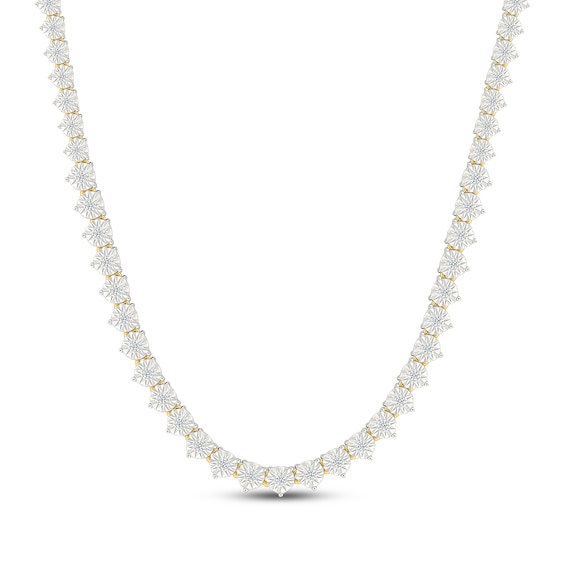 KAY Lab-Grown Diamonds Line Necklace 3/4 ct tw 24K Yellow Gold Vermeil Sterling Silver 18"