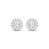 Thumbnail Image 2 of KAY Lab-Grown Diamonds Halo Stud Earrings 1-1/2 ct tw 10K White Gold