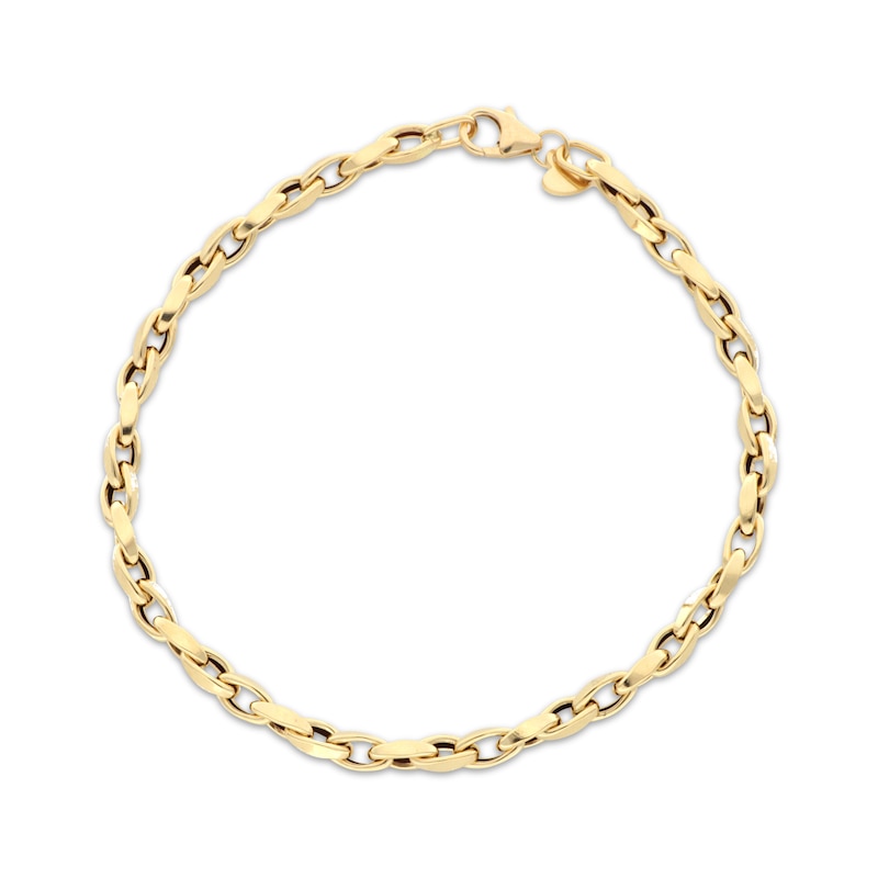 Main Image 1 of Twist Link Bracelet Hollow 18K Yellow Gold 7.5"