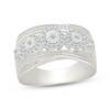 Thumbnail Image 1 of Diamond Halo Cluster Ring 1/4 ct tw Sterling Silver