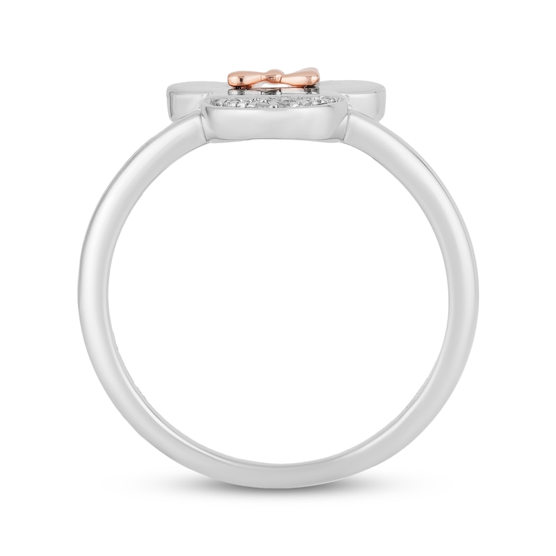 Main Image 3 of Disney Treasures Minnie Mouse Diamond Ring 1/20 ct tw Sterling Silver & 14K Rose Gold Plating
