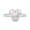 Thumbnail Image 4 of Disney Treasures Minnie Mouse Diamond Ring 1/20 ct tw Sterling Silver & 14K Rose Gold Plating