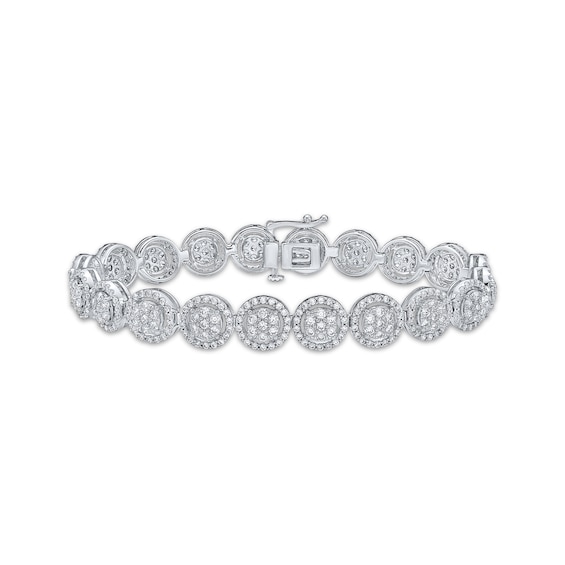 Multi-Diamond Fashion Bracelet 5 ct tw 10K White Gold 7"