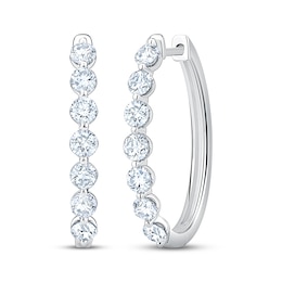 KAY Lab-Grown Diamonds Hoop Earrings 1-1/2 ct tw 10K White Gold