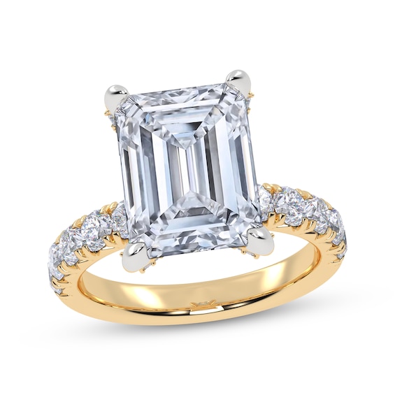 Adore Lab-Grown Diamonds Certified Emerald-Cut Engagement Ring 6 ct tw 14K Yellow Gold