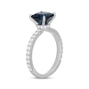 Neil Lane Cushion-Cut London Blue Topaz Engagement Ring 1/2 ct tw Diamond 14K White Gold