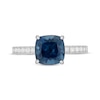 Neil Lane Cushion-Cut London Blue Topaz Engagement Ring 1/2 ct tw Diamond 14K White Gold
