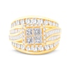 Princess-Cut Quad Diamond Engagement Ring 3 ct tw 14K Yellow Gold