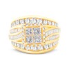 Thumbnail Image 3 of Princess-Cut Quad Diamond Engagement Ring 3 ct tw 14K Yellow Gold