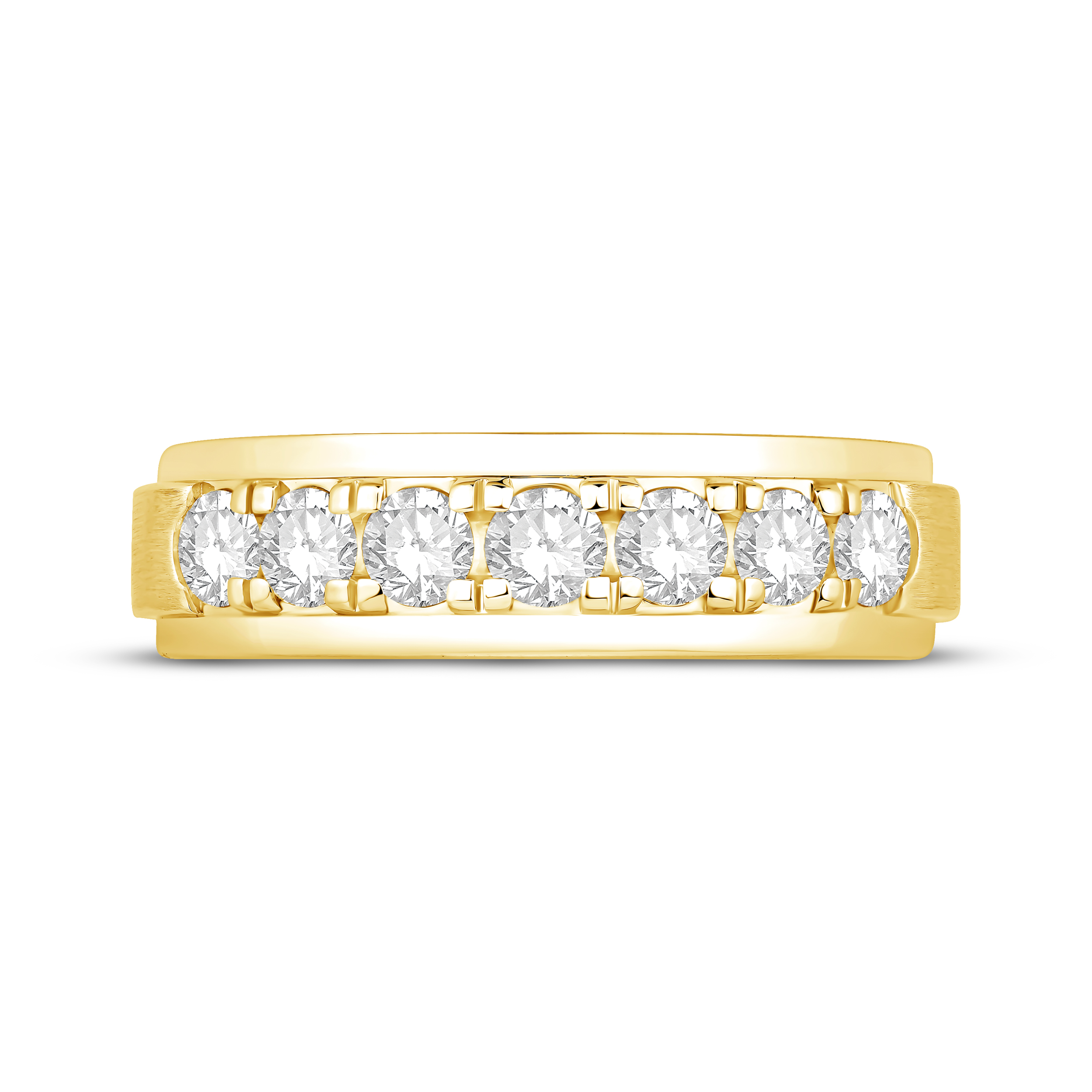 Main Image 2 of Adore Men’s Diamond Seven-Stone Wedding Band 1 ct tw 10K Yellow Gold