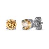Thumbnail Image 2 of Round-Cut Citrine Necklace & Stud Earrings Gift Set Sterling Silver 18"