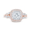Thumbnail Image 4 of Monique Lhuillier Bliss Princess-Cut Lab-Grown Diamond Engagement Ring 1-3/4 ct tw 18K Two-Tone Gold