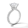 Thumbnail Image 3 of Neil Lane Artistry Cushion-Cut Lab-Grown Diamond Engagement Ring 3-5/8 ct tw 14K White Gold