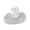 Thumbnail Image 1 of THE LEO Legacy Lab-Grown Diamond Oval-Cut Twist Shank Bridal Set 2-5/8 ct tw 14K White Gold