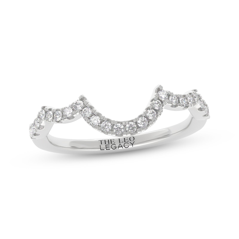 Main Image 1 of THE LEO Legacy Lab-Grown Diamond Scalloped Wedding Band 1/4 ct tw 14K White Gold