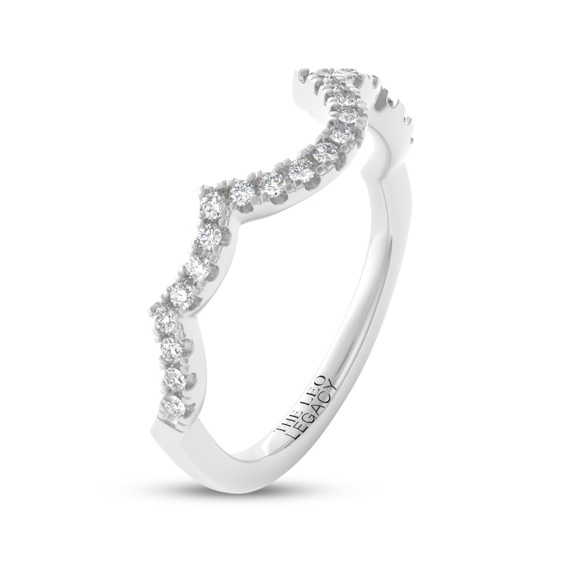 Main Image 2 of THE LEO Legacy Lab-Grown Diamond Scalloped Wedding Band 1/4 ct tw 14K White Gold
