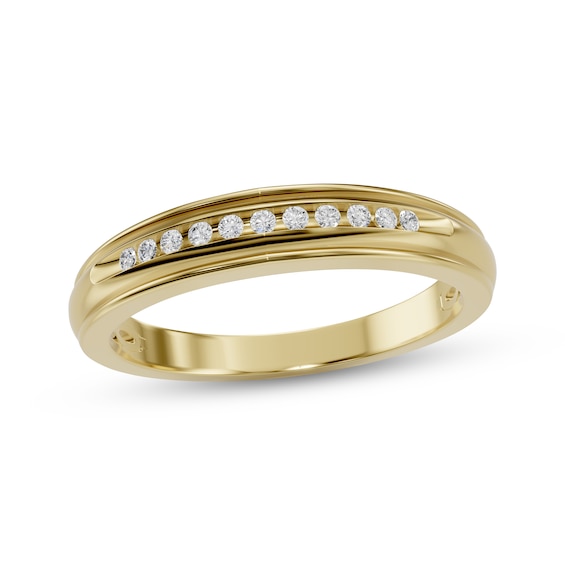Adore Diamond Wedding Band 1/8 ct tw 10K Yellow Gold