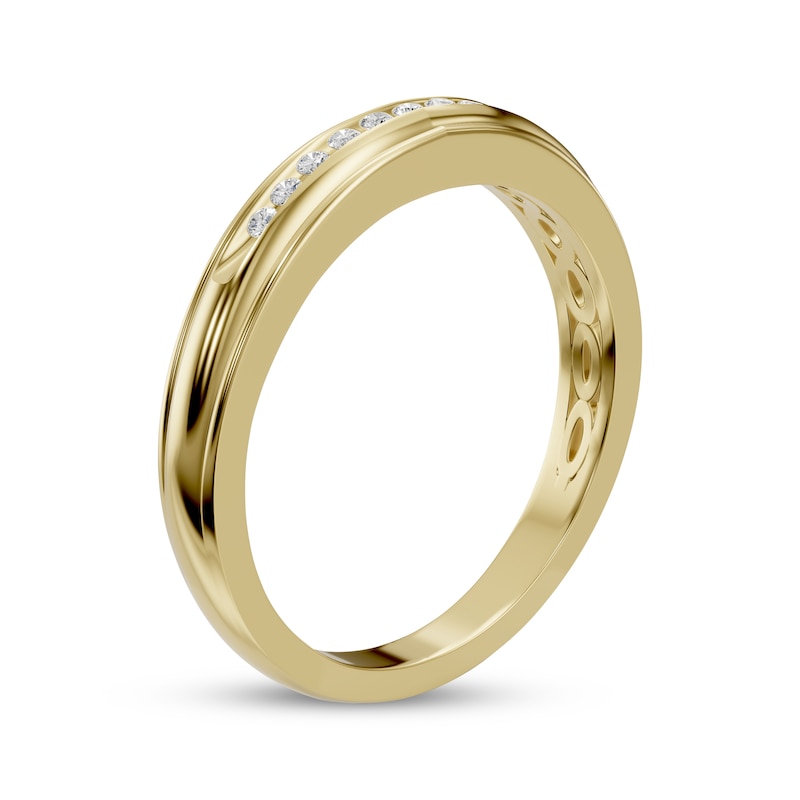 Main Image 6 of Adore Diamond Wedding Band 1/8 ct tw 10K Yellow Gold