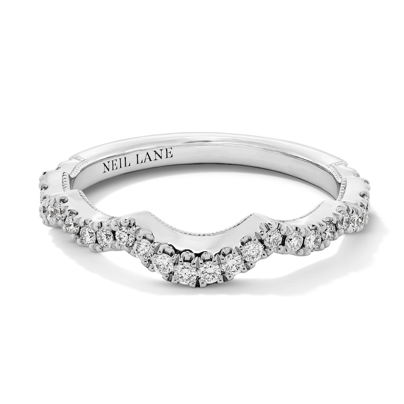 Main Image 3 of Neil Lane Diamond Scalloped Wedding Band 1/5 ct tw 14K White Gold
