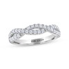 Thumbnail Image 0 of THE LEO Diamond Round-Cut Crossover Twist Anniversary Band 1/2 ct tw 14K White Gold